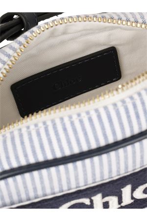 Borsa a spalla in cotone blu navy CHLOÉ KIDS | C20428859